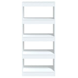 NNEVL Book Cabinet/Room Divider White 60x30x135 cm Engineered Wood