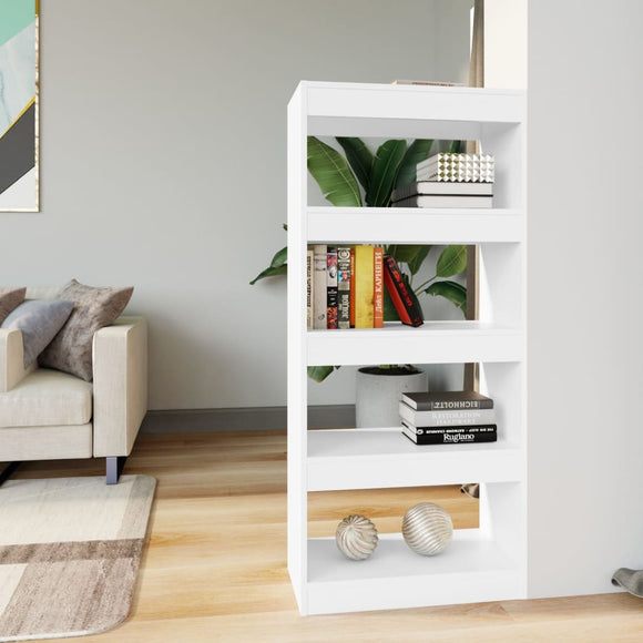 NNEVL Book Cabinet/Room Divider White 60x30x135 cm Engineered Wood