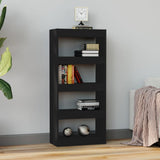 NNEVL Book Cabinet/Room Divider Black 60x30x135 cm Engineered Wood