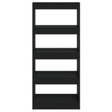 NNEVL Book Cabinet/Room Divider Black 60x30x135 cm Engineered Wood