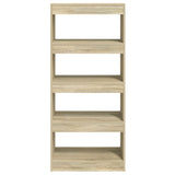 NNEVL Book Cabinet/Room Divider Sonoma Oak 60x30x135 cm Engineered Wood