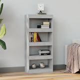 NNEVL Book Cabinet/Room Divider Concrete Grey 60x30x135 cm Engineered Wood