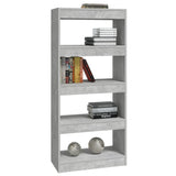 NNEVL Book Cabinet/Room Divider Concrete Grey 60x30x135 cm Engineered Wood