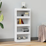 NNEVL Book Cabinet/Room Divider High Gloss White 60x30x135 cm Engineered Wood