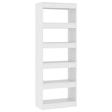 NNEVL Book Cabinet/Room Divider White 60x30x166 cm Engineered Wood