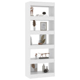 NNEVL Book Cabinet/Room Divider White 60x30x166 cm Engineered Wood