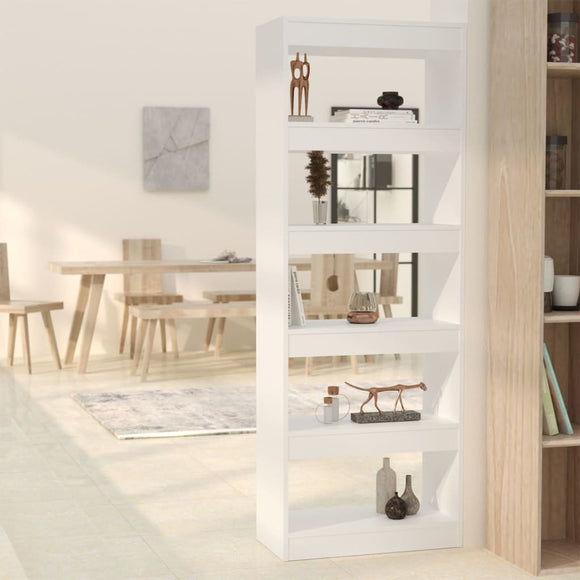 NNEVL Book Cabinet/Room Divider White 60x30x166 cm Engineered Wood