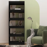 NNEVL Book Cabinet/Room Divider Black 60x30x166 cm Engineered Wood