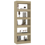 NNEVL Book Cabinet/Room Divider Sonoma Oak 60x30x166 cm Engineered Wood