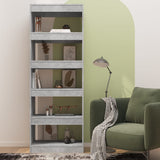 NNEVL Book Cabinet/Room Divider Concrete Grey 60x30x166 cm Engineered Wood