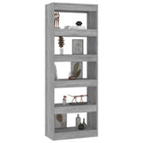 NNEVL Book Cabinet/Room Divider Concrete Grey 60x30x166 cm Engineered Wood