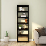 NNEVL Book Cabinet/Room Divider Black 60x30x198 cm