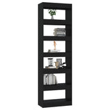 NNEVL Book Cabinet/Room Divider Black 60x30x198 cm
