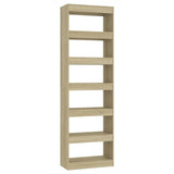 NNEVL Book Cabinet/Room Divider Sonoma Oak 60x30x198 cm