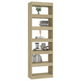 NNEVL Book Cabinet/Room Divider Sonoma Oak 60x30x198 cm