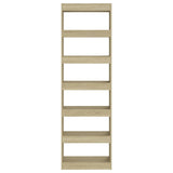 NNEVL Book Cabinet/Room Divider Sonoma Oak 60x30x198 cm