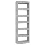 NNEVL Book Cabinet/Room Divider Concrete Grey 60x30x198 cm