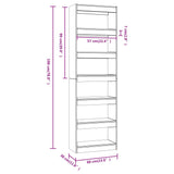 NNEVL Book Cabinet/Room Divider Concrete Grey 60x30x198 cm