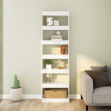 NNEVL Book Cabinet/Room Divider High Gloss White 60x30x198 cm