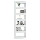 NNEVL Book Cabinet/Room Divider High Gloss White 60x30x198 cm