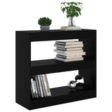 NNEVL Book Cabinet/Room Divider Black 80x30x72 cm