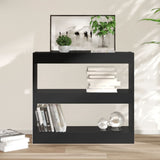 NNEVL Book Cabinet/Room Divider Black 80x30x72 cm