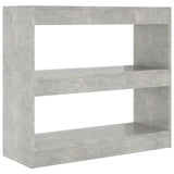 NNEVL Book Cabinet/Room Divider Concrete Grey 80x30x72 cm