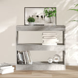 NNEVL Book Cabinet/Room Divider Concrete Grey 80x30x72 cm