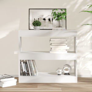 NNEVL Book Cabinet/Room Divider High Gloss White 80x30x72 cm