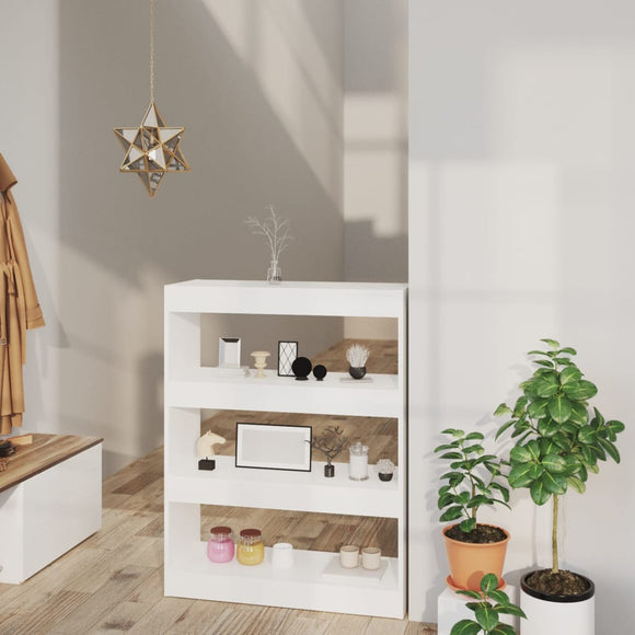 NNEVL Book Cabinet/Room Divider White 80x30x103 cm Engineered wood