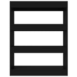 NNEVL Book Cabinet/Room Divider Black 80x30x103 cm Engineered wood