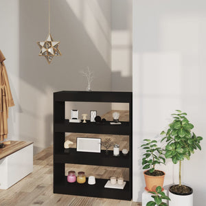 NNEVL Book Cabinet/Room Divider Black 80x30x103 cm Engineered wood