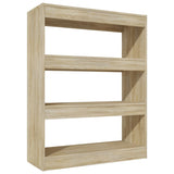 NNEVL Book Cabinet/Room Divider Sonoma Oak 80x30x103 cm Engineered wood
