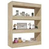 NNEVL Book Cabinet/Room Divider Sonoma Oak 80x30x103 cm Engineered wood