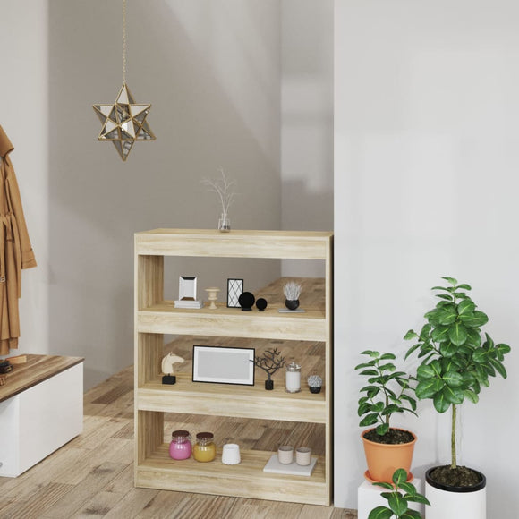 NNEVL Book Cabinet/Room Divider Sonoma Oak 80x30x103 cm Engineered wood