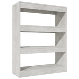 NNEVL Book Cabinet/Room Divider Concrete Grey 80x30x103 cm Engineered wood
