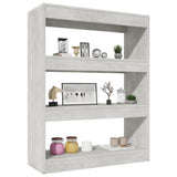 NNEVL Book Cabinet/Room Divider Concrete Grey 80x30x103 cm Engineered wood