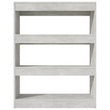 NNEVL Book Cabinet/Room Divider Concrete Grey 80x30x103 cm Engineered wood