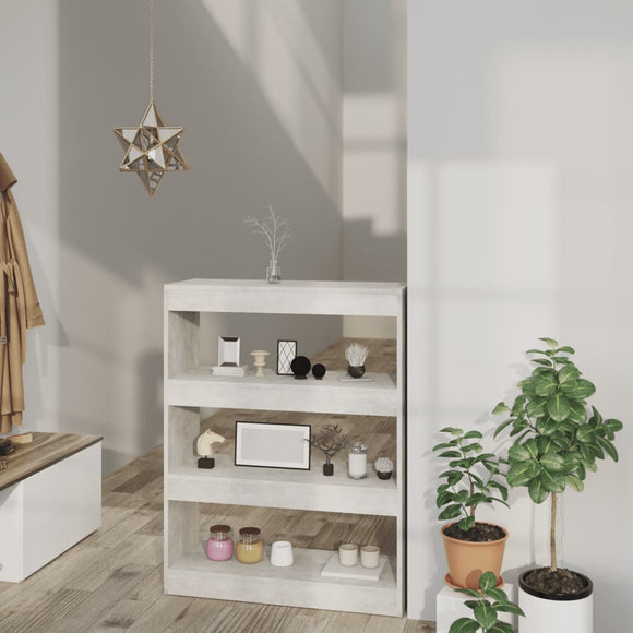 NNEVL Book Cabinet/Room Divider Concrete Grey 80x30x103 cm Engineered wood