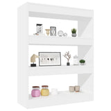 NNEVL Book Cabinet/Room Divider High Gloss White 80x30x103 cm Engineered wood