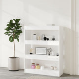 NNEVL Book Cabinet/Room Divider High Gloss White 80x30x103 cm Engineered wood