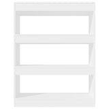 NNEVL Book Cabinet/Room Divider High Gloss White 80x30x103 cm Engineered wood