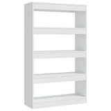 NNEVL Book Cabinet/Room Divider White 80x30x135 cm Engineered Wood
