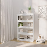 NNEVL Book Cabinet/Room Divider White 80x30x135 cm Engineered Wood