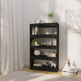NNEVL Book Cabinet/Room Divider Black 80x30x135 cm Engineered Wood