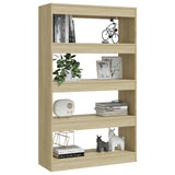 NNEVL Book Cabinet/Room Divider Sonoma Oak 80x30x135 cm Engineered Wood