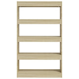 NNEVL Book Cabinet/Room Divider Sonoma Oak 80x30x135 cm Engineered Wood