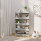 NNEVL Book Cabinet/Room Divider Concrete Grey 80x30x135 cm Engineered Wood