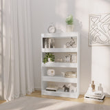 NNEVL Book Cabinet/Room Divider High Gloss White 80x30x135 cm Engineered Wood