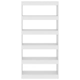 NNEVL Book Cabinet/Room Divider White 80x30x166 cm Engineered Wood